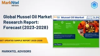 Mussel Oil Market Size, Share and Industry Trends - 2028