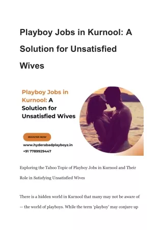Playboy Jobs in Kurnool_ A Solution for Unsatisfied Wives (1)
