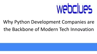 why python development companies are the backbone