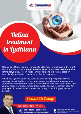 Comprehensive Approaches to Retina Treatment in Ludhiana