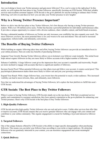 Boost Your Twitter Presence: Discover the Best Place to Buy Twitter Followers