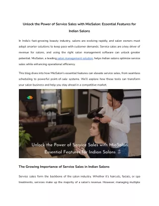 Unlock the Power of Service Sales with MioSalon_ Essential Features for Indian Salons