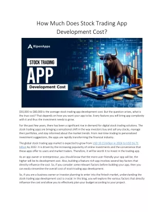 Understanding Stock Trading App Development Cost: A Comprehensive Guide for 2024