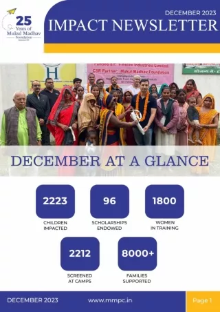 MMF's Give with Dignity impacts 8000  underprivileged families