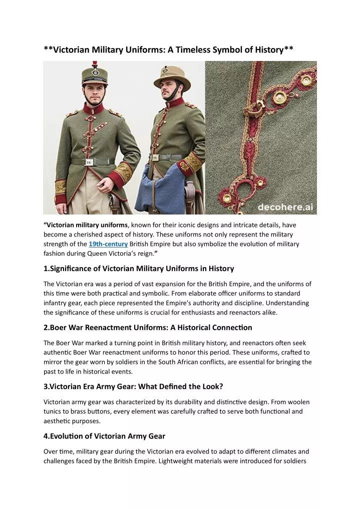 victorian military uniforms a timeless symbol