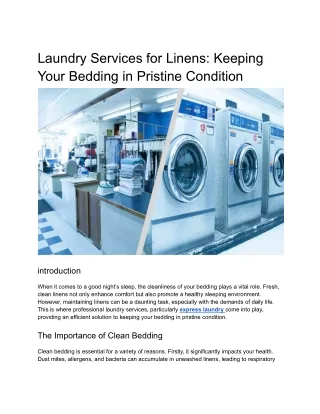 laundry services for linens keeping your bedding