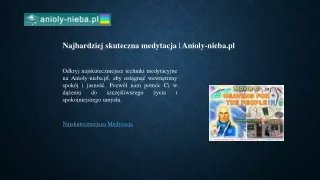 Najbardziej skuteczna medytacja | Anioly-nieba.pl