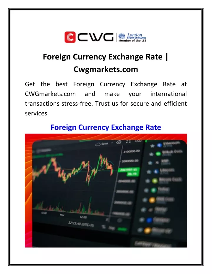 foreign currency exchange rate cwgmarkets com