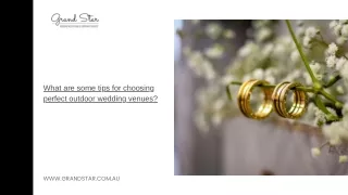 What are some tips for choosing perfect outdoor wedding venues