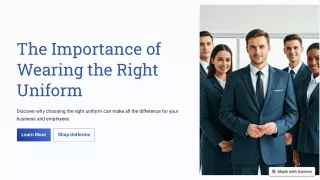 the importance of wearing the right uniform