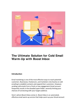 the ultimate solution for cold email warm up with