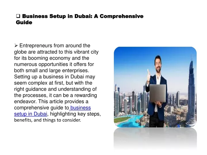 business setup in dubai a comprehensive guide