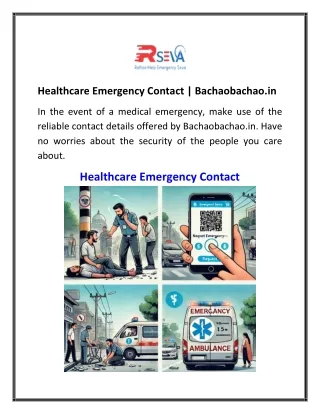 Healthcare Emergency Contact  Bachaobachao.in
