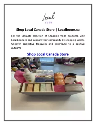 Shop Local Canada Store  Localboom.ca