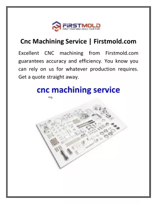 cnc machining service firstmold com