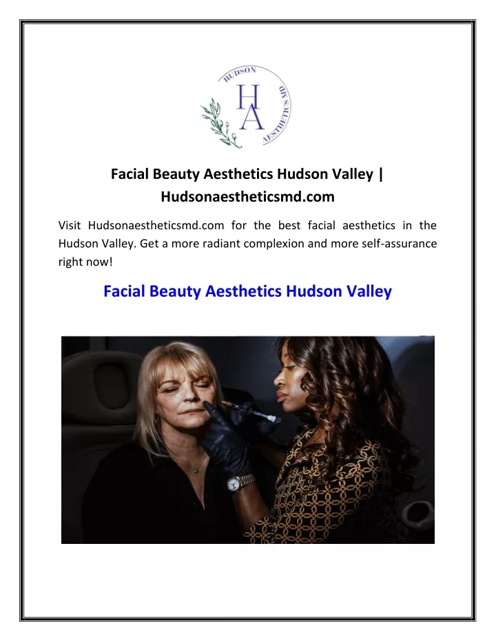 facial beauty aesthetics hudson valley