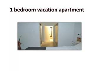 1 bedroom vacation apartment