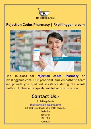 Rejection Codes Pharmacy  Rxbillinggenie.com