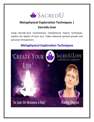 Metaphysical Exploration Techniques  Sacredu.love