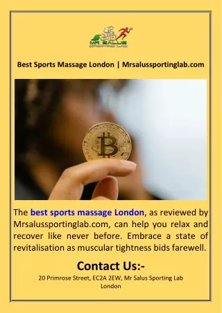 Best Sports Massage London  Mrsalussportinglab.com