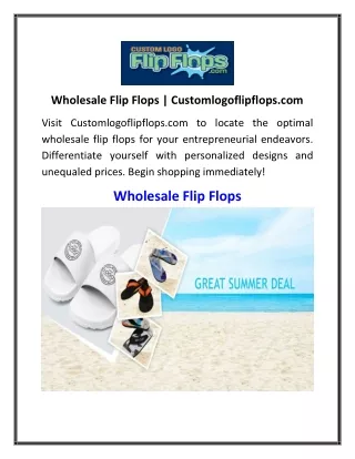 Wholesale Flip Flops  Customlogoflipflops.com