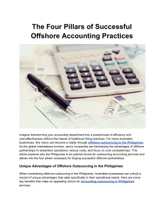 The Four Pillars of Successful Offshore Accounting Partnerships