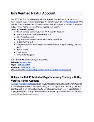 Incredibly Useful Buy Verified Paxful Account For Businesses