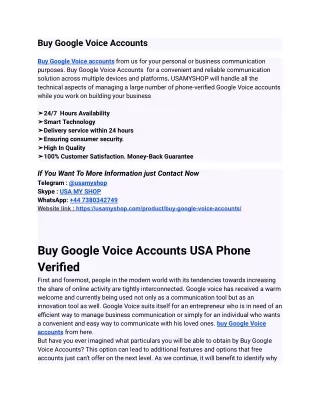Incredibly Useful Buy Google Voice Accounts For Businesses