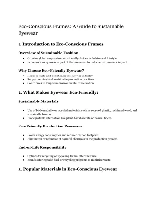 eco conscious frames a guide to sustainable