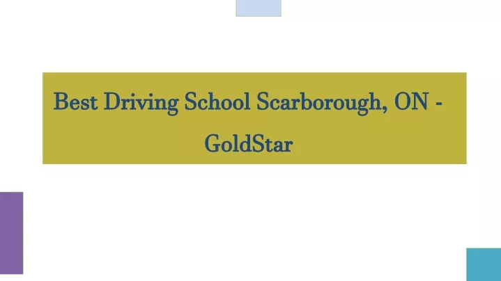 best driving school scarborough on goldstar