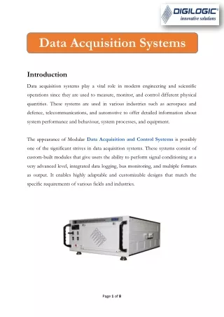 Data Acquisition Systems from Digilogic Systems