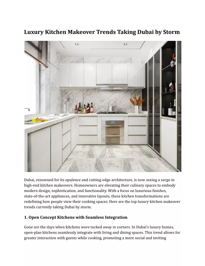 luxury kitchen makeover trends taking dubai