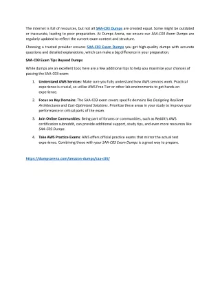 Guaranteed Success with DumpsArena SAA-C03 Exam Dumps