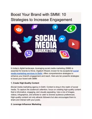 Boost Your Brand with SMM: 10 Strategies to Increase Engagement