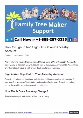 How to Sign In And Sign Out Of Your Ancestry Account