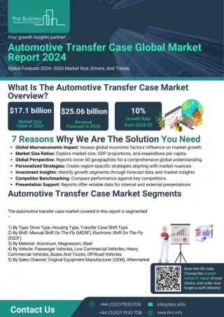 Automotive Transfer Case Market Report 2024 - Growth Analysis and Forecast