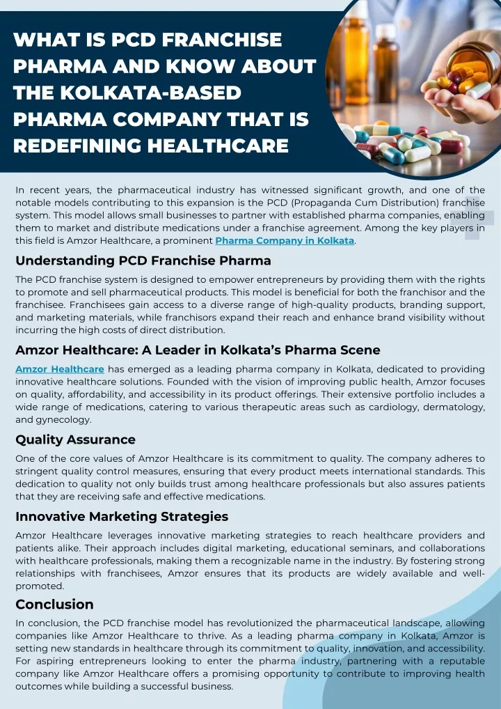 what is pcd franchise pharma and know about