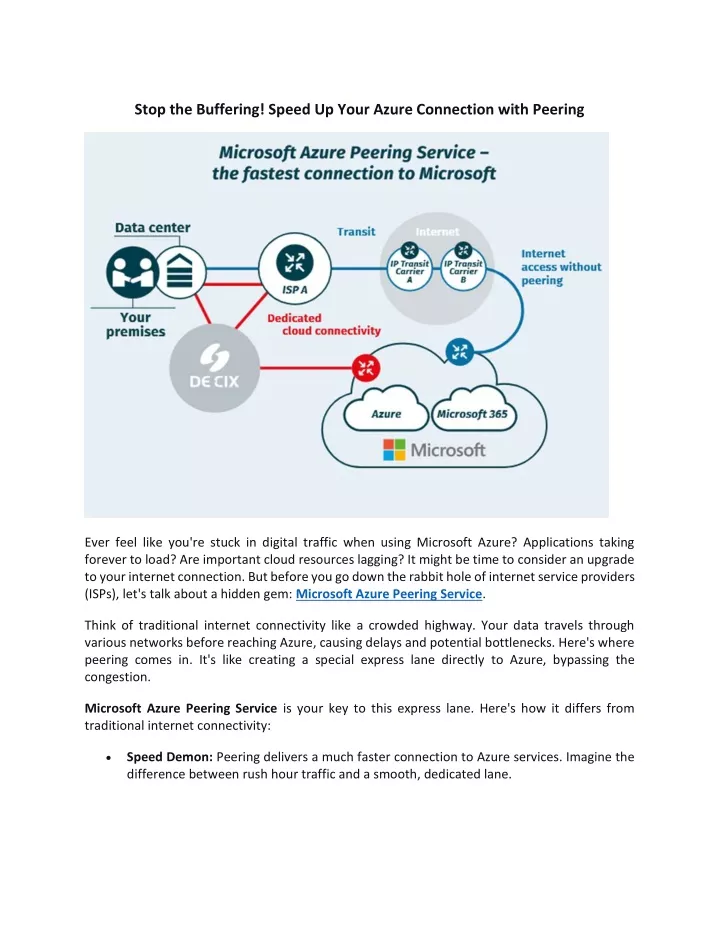 stop the buffering speed up your azure connection