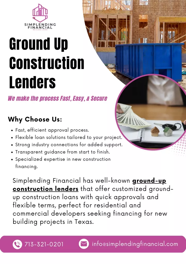 ground up construction lenders we make