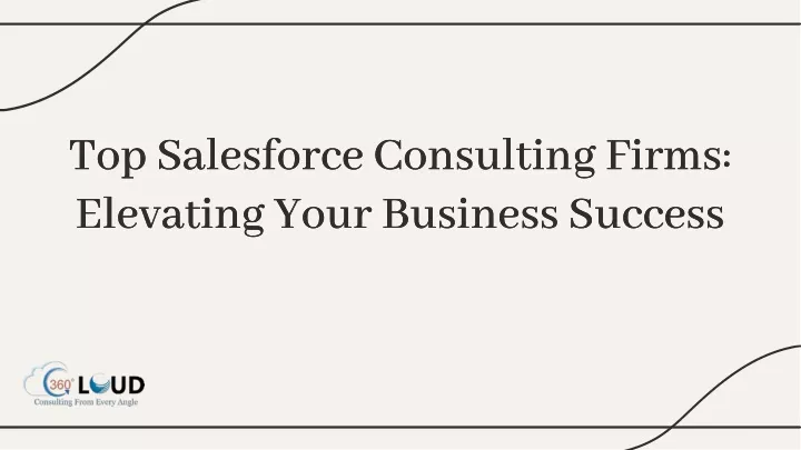 top salesforce consulting firms elevating your