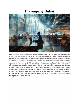 IT company Dubai