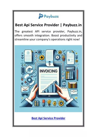 Best Api Service Provider  Paybuzz.in