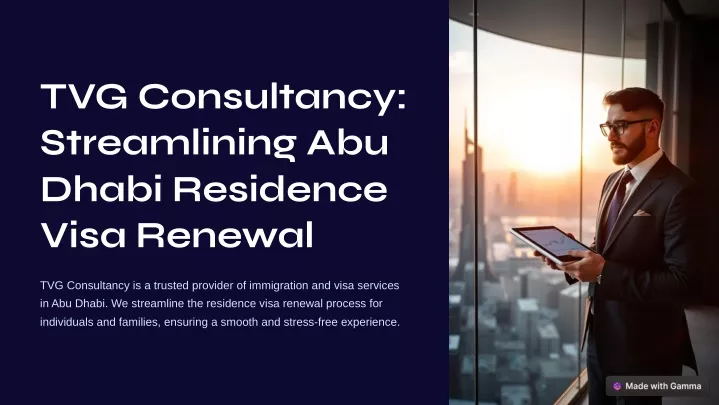 tvg consultancy streamlining abu dhabi residence