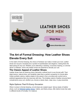 The Art of Formal Dressing_ How Leather Shoes Elevate Every Suit