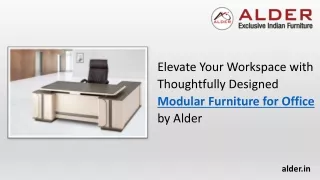 Elevate Your Workspace with Thoughtfully Designed Modular Furniture for Office by Alder