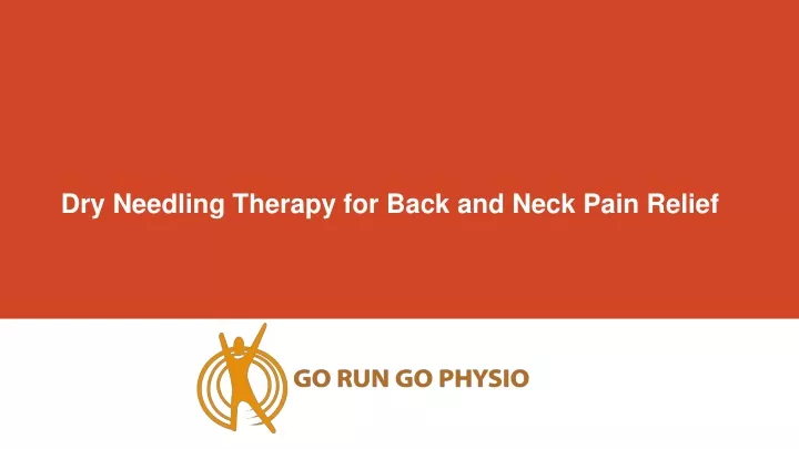 dry needling therapy for back and neck pain relief