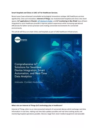 IoT for Healthcare Services