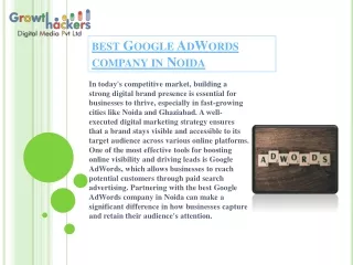 Best Google AdWords Company in Noida: Enhancing Digital Brand Presence in Noida