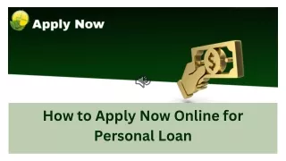 How to Apply Now Online for Personal Loan