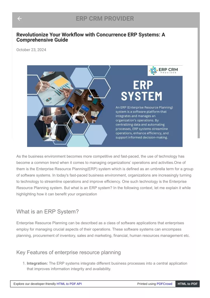 erp crm provider